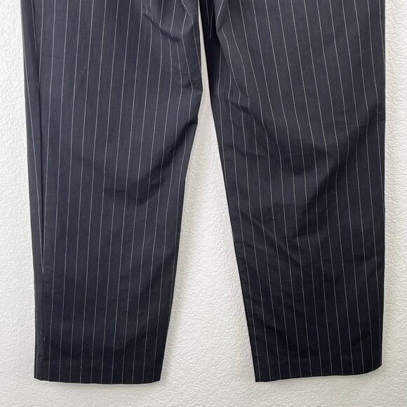 Charter Club High Rise Straight Black White Pinstripe Dress Pants Slacks NWT 6 - Picture 10 of 14